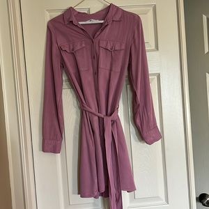 Long sleeve button up dress!